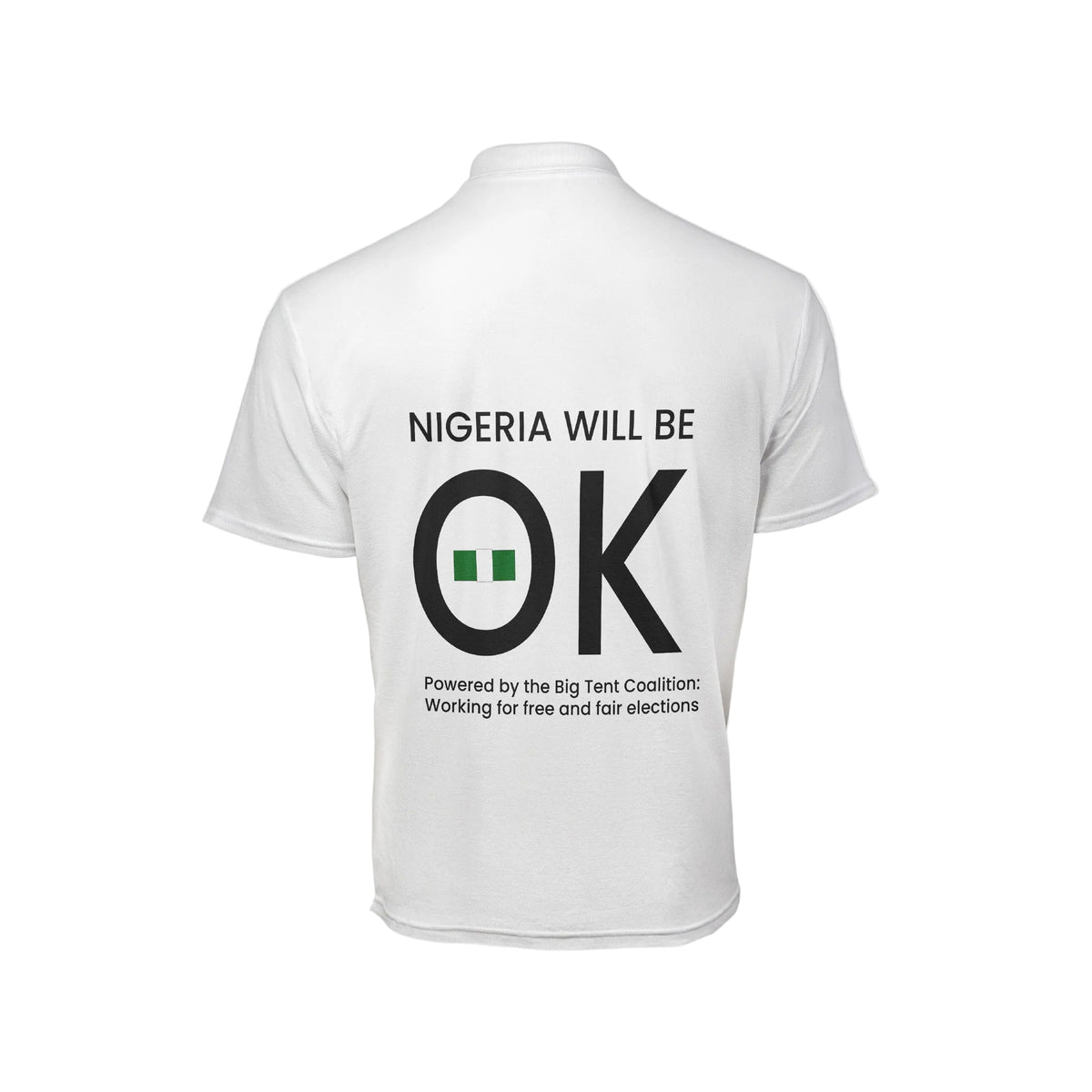 Nigeria Will Be OK polo shirt featuring campaign design for casual